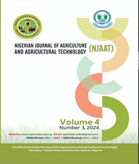 					View Vol. 4 No. 3 (2024): Nigerian Journal of Agriculture and Agricultural Technology
				