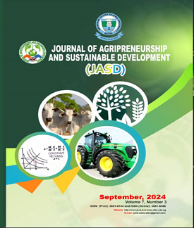 					View Vol. 7 No. 3 (2024): Journal of Agripreneurship and Sustainable Development
				